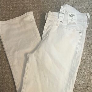 J. Crew Cropped Ankle Jeans in Cream